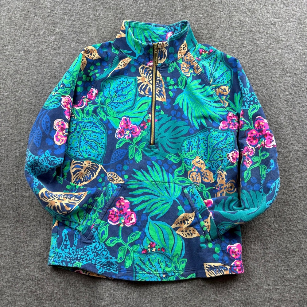Lilly Pulitzer Life Of The Party Little Skipper Popover 1/4 Zip‎ Girls M (6-7) - Picture 2 of 10